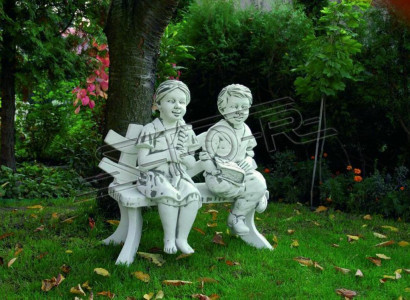 Junge Sitzende Figur Statue Figuren Skulptur Dekorative Statuen Garten